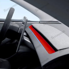 Alcantara dashboard air outlet cover sticker for 2024 Model 3