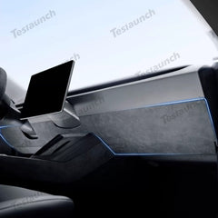 ملصقات ألكانتارا المضادة للركل أسفل لوحة القيادة لعام 2024 Model 3 هايلاند