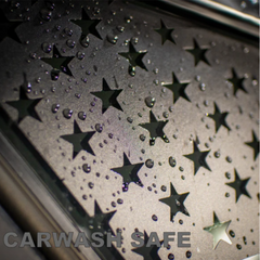 Vinylové samolepky na zadní okno s americkou vlajkou (2ks) pro Tesla Cybertruck