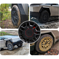 أغطية صواميل العجلات ذات المحور المركزي السباعي لسيارة سايبرتراك (4 قطع)