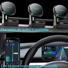 Snabb laddnings-magnetisk sug Smart luftkyld Snabb laddning Mobiltelefonhållare för Tesla modell 3/Y