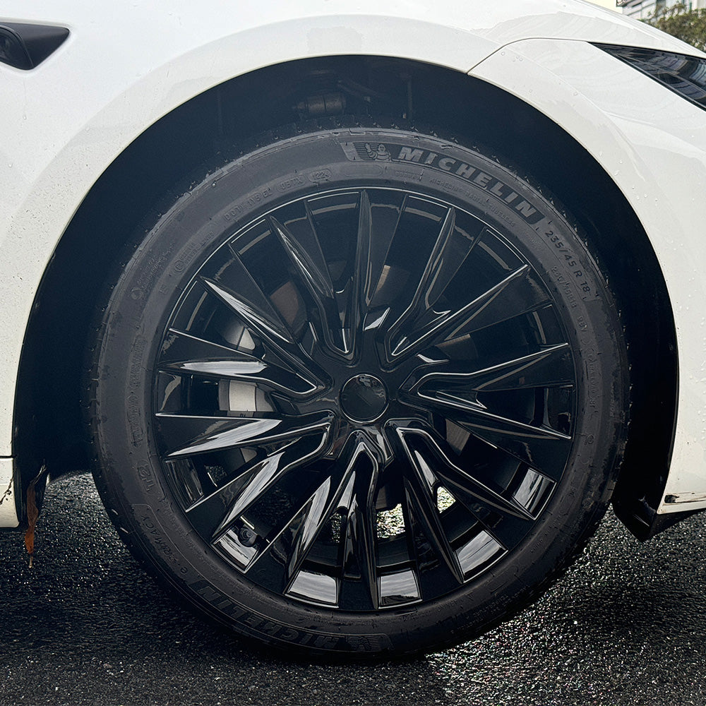 Nova Style -pyöränkapselit (4 kpl) mallille Tesla 2024+ Model 3 Highland 18'' Photon -vannetta (19'' Nova -vanteista inspiraationsa saanut)
