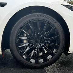 Nova Style -pyöränkapselit (4 kpl) mallille Tesla 2024+ Model 3 Highland 18'' Photon -vannetta (19'' Nova -vanteista inspiraationsa saanut)