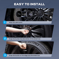 غطاء كامل لمحور العجلة من طراز Storm Style Tesla 2024 Model 3 عجلات هايلاند مقاس 18 بوصة (4 قطع)