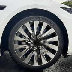 Nova Style -pyöränkapselit (4 kpl) mallille Tesla 2024+ Model 3 Highland 18'' Photon -vannetta (19'' Nova -vanteista inspiraationsa saanut)