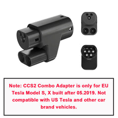 CCS2 to Type 2 Adapter for European Tesla Model S/X (Not compatible with non-Tesla vehicles)