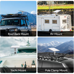 Kerek csöves tetőcsomagtartó tartó Starlink Minihez – minden autóhoz illeszkedik