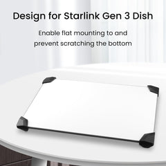 แผ่นรองขาตั้งป้องกันแบบแบนสำหรับจานดาวเทียม Starlink Gen 3 (แพ็ค 4 ชิ้น)