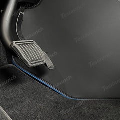 Extended-Length Center Console Side Kick Protection Pads -2-Piece Napa Leather Set for Tesla Model Y Juniper 2025+