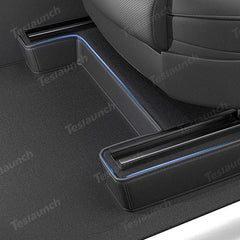 Napa-nahkaiset istuinten alanurkkien suojukset – 3-osainen suojasarja Tesla Model Y Juniper 2025+