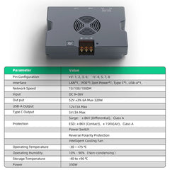 5-in-1 PoE Injector for Starlink Performance Gen 3, 350W Passive PoE, 9–36V DC Step-Up Converter, ESD Protection - T-Launch