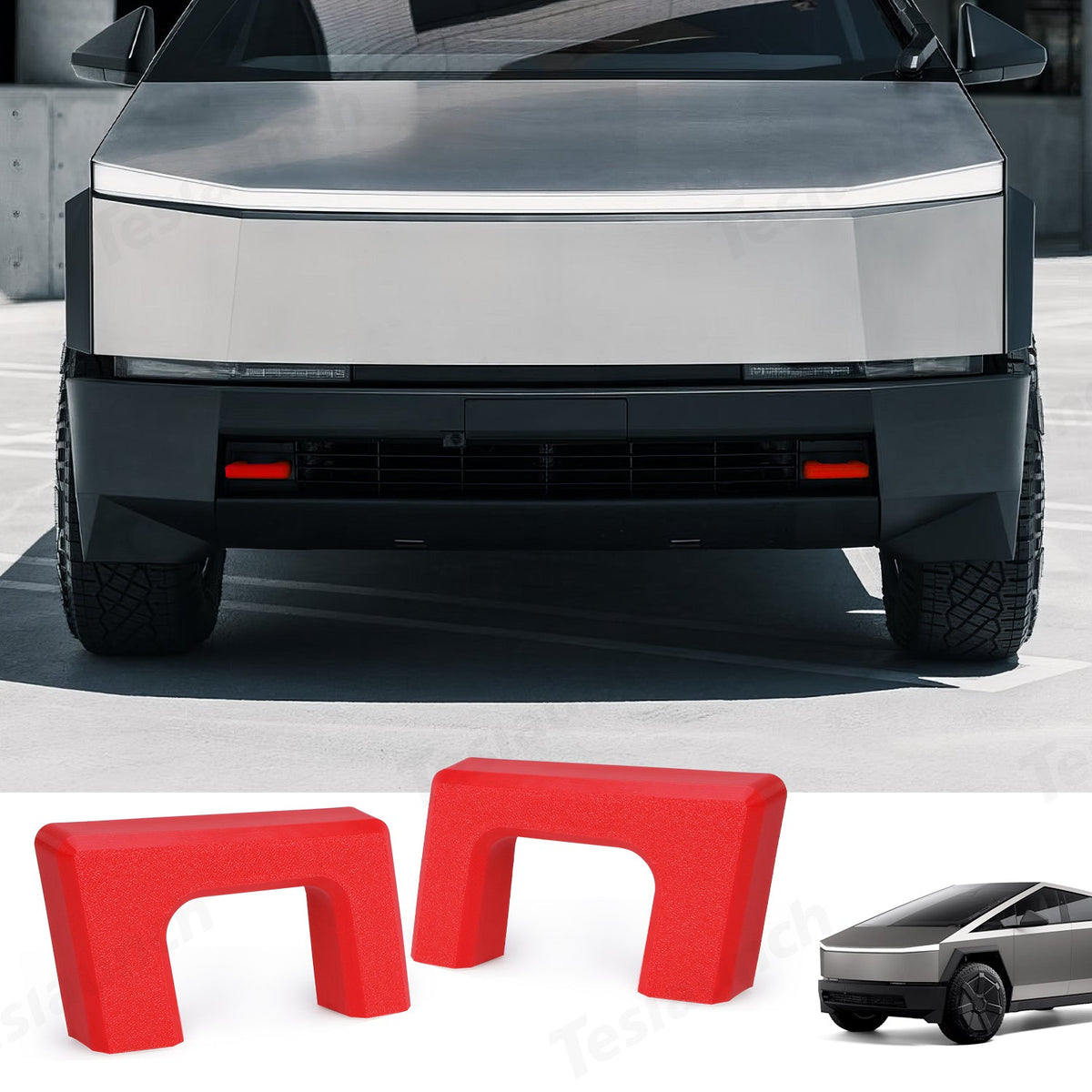 أغطية خطاف السحب الأمامي لسيارة Cybertruck (قطعتان)