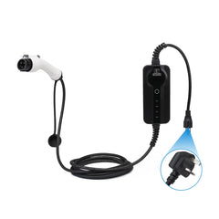 شاحن محمول 16 أمبير/32 أمبير، وضع قابل للتعديل، مستويين، شاحن منزلي مقاوم للماء للسيارات الكهربائية Tesla Model S/X/3/Y