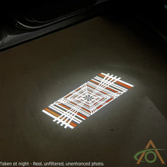 Proiettore di luci a quadri Model Luci di benvenuto per porte con luci di pozzanghera ultra luminose Tesla Model 3 anni S X (2 pezzi)