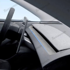 Alcantara dashboard air outlet cover sticker for 2024 Model 3