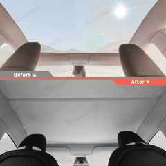 Wholesale Alcantara Split Nano Ice Crystal Glass Roof Sunshade for Tesla Model Y Juniper 2025+(28 Sets)