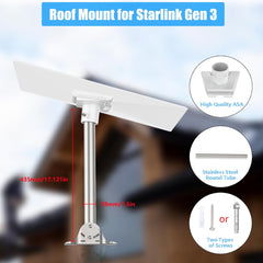 Straight Pipe Roof Mount Kit for Starlink Gen 3