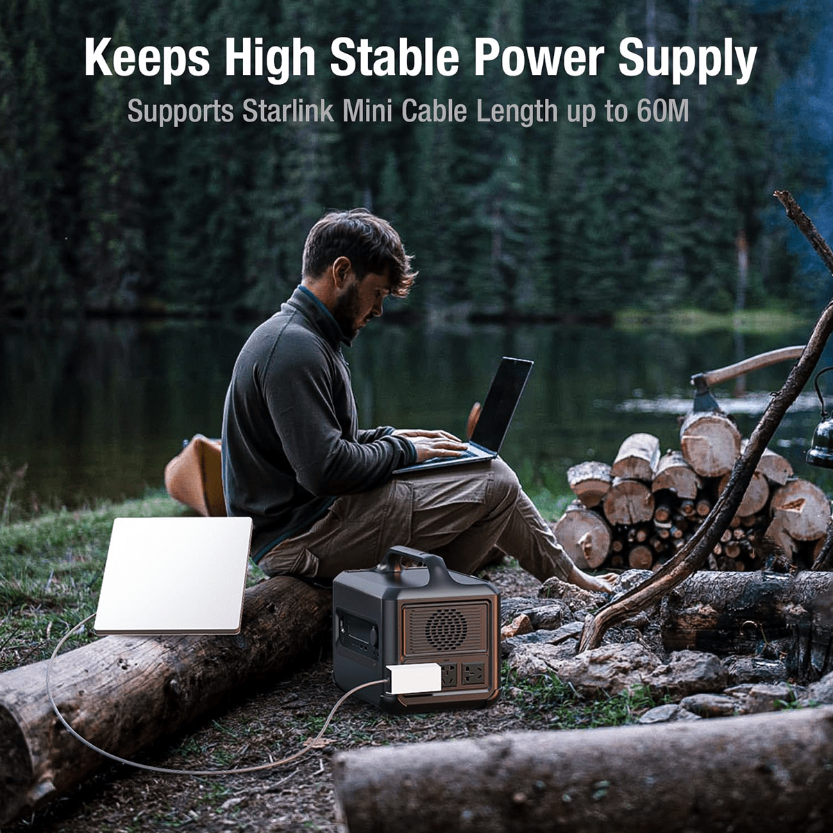 60W AC to DC Power Supply Adapter for Starlink Mini - T-Launch