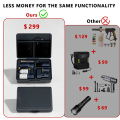<tc>Teslaunch</tc> x BAYU Kit de voiture multifonctionnel tout-en-un - Lave-auto, pompe à air, aspirateur, lampe de poche anti-éblouissement, chargeur de téléphone portable