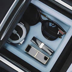 Organizer a doppio strato - Vassoio scorrevole per console centrale Tesla Model 3/Anno (2021-2023)