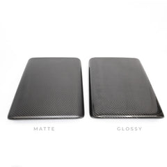 Revestimento do apoio de braço da consola central em fibra de carbono genuína. Model X/S 2021+