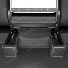 Napa-nahkaiset istuinten alanurkkien suojukset – 3-osainen suojasarja Tesla Model Y Juniper 2025+