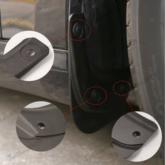 Kit de guardabarros delantero y trasero, guardabarros sin taladro (4 piezas) para <tc>Tesla</tc> 2024 <tc>Model</tc> 3 <tc>Highland</tc>