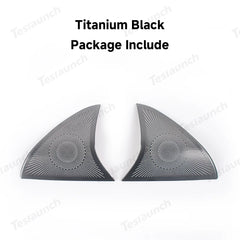 Stainless Steel Front Door Triangle Speaker Covers for Tesla Model Y Juniper 2025+