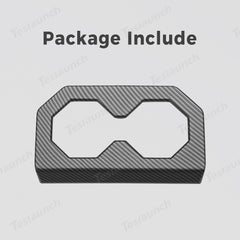 Cybertruck용 뒷좌석 컵 홀더 프레임 트림 커버(탄소 섬유 패턴 ABS)