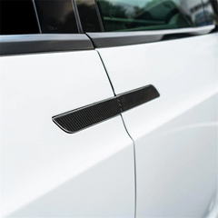 Capas de puxador de porta em fibra de carbono real (4 peças) para Tesla Model S/X 2016-2026