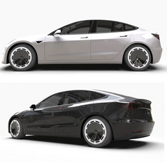 레트로 휠 커버 허브 캡TeslaModelY 19 '제미니 바퀴 (4 PCS)