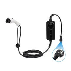 شاحن محمول 16 أمبير/32 أمبير، وضع قابل للتعديل، مستويين، شاحن منزلي مقاوم للماء للسيارات الكهربائية Tesla Model S/X/3/Y