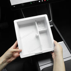 Multifunktionel midterkonsolorganisator til Tesla Model Y Enebær 2025+