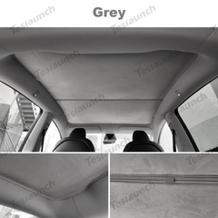 Wholesale Alcantara Split Nano Ice Crystal Glass Roof Sunshade for Tesla Model Y Juniper 2025+(28 Sets)