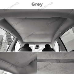 Wholesale Alcantara Split Nano Ice Crystal Glass Roof Sunshade for Tesla Model Y Juniper 2025+(28 Sets)