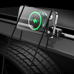 Snabb laddnings-magnetisk sug Smart luftkyld Snabb laddning Mobiltelefonhållare för Tesla modell 3/Y