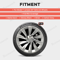 Replacement Helix 2.0 Style Wheels Cover Hubcap for Tesla 2025+ Model Y Juniper 20'' Helix 2.0 Wheels (1 Pc)