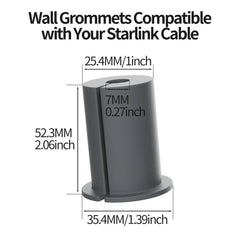 Starlink Cable Routing Kit with Wall Pass-Through Grommet – 1" Drill Bit Included for Gen 2/3 Dish & Mini Ethernet