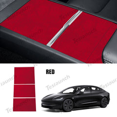 Capa autocolante da consola central de Alcantara para 2024 Model 3 Highland