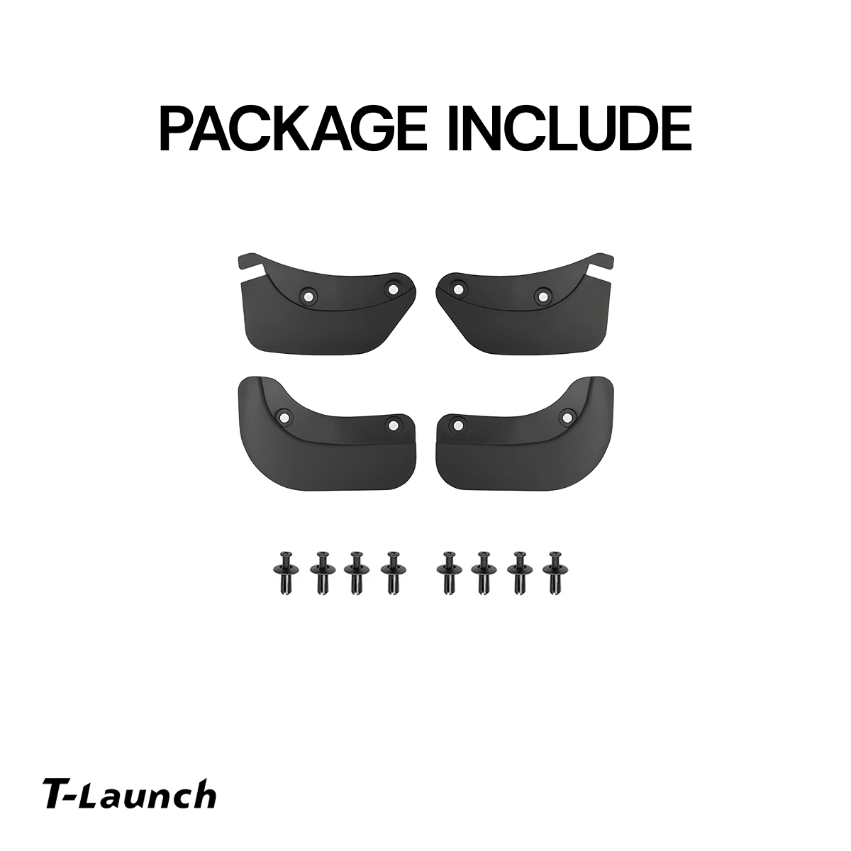 TPE Mud Flaps No-Drill Hidden Fender Guards for Tesla Model Y L 2026+ - T-Launch