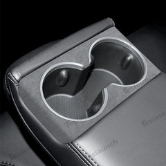 2024 를 위한 알칸타라 뒷좌석 컵 덮개 스티커Model3 하이랜드