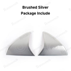 Stainless Steel Front Door Triangle Speaker Covers for Tesla Model Y Juniper 2025+