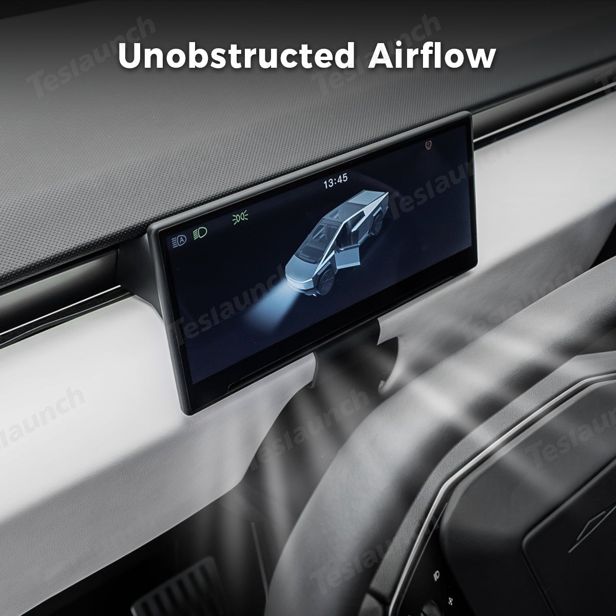 8.9'' Head-Up Display with Wireless CarPlay & Android Auto for Tesla Cybertruck - T-Launch