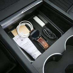 Center Console & Armrest Storage Box for Tesla Model Y L 2026+