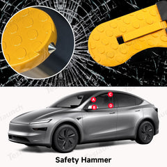 Prag pliabil pentru ușă auto cu ciocan de siguranță pentru toate mașinile