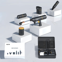 <tc>Teslaunch</tc> x BAYU Kit de voiture multifonctionnel tout-en-un - Lave-auto, pompe à air, aspirateur, lampe de poche anti-éblouissement, chargeur de téléphone portable