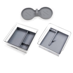 2024 Model 3 Highland Orta Konsol Düzenleyici Tepsi Kol Dayama Saklama Kutusu Bardak Altlığı Kablosuz Şarj Pedi Seti İçin Tasarlandı