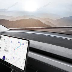 Suede Sunshade Dashboard Mat – UV Protection & Anti-Glare for Tesla Model Y Juniper 2025+