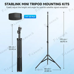 Starlink Mini Adjustable Tripod Mount – 2025 New Version