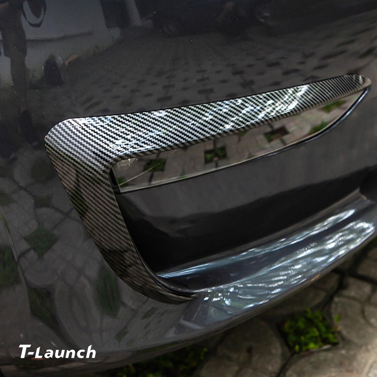 ABS Front Bumper Fog Light Trims for Tesla Model Y 2020–2024 - T-Launch